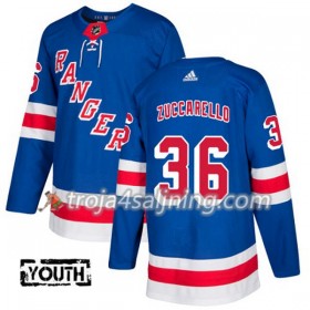 New York Rangers tröja Mats Zuccarello 36 Adidas 2017-2018 Blå Authentic - NHL Tröjor Barn